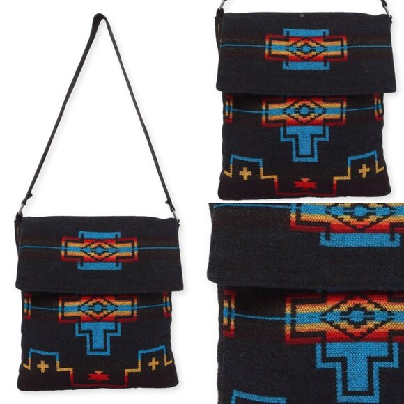 Flap Top Shoulder Bag - Southwest Style - Ethnic Inspired Design - Lightweight - Picture 2 of 9